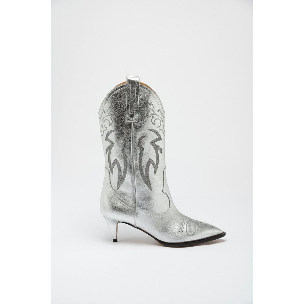 Moschino Multicolor Viscose High Heel Boots